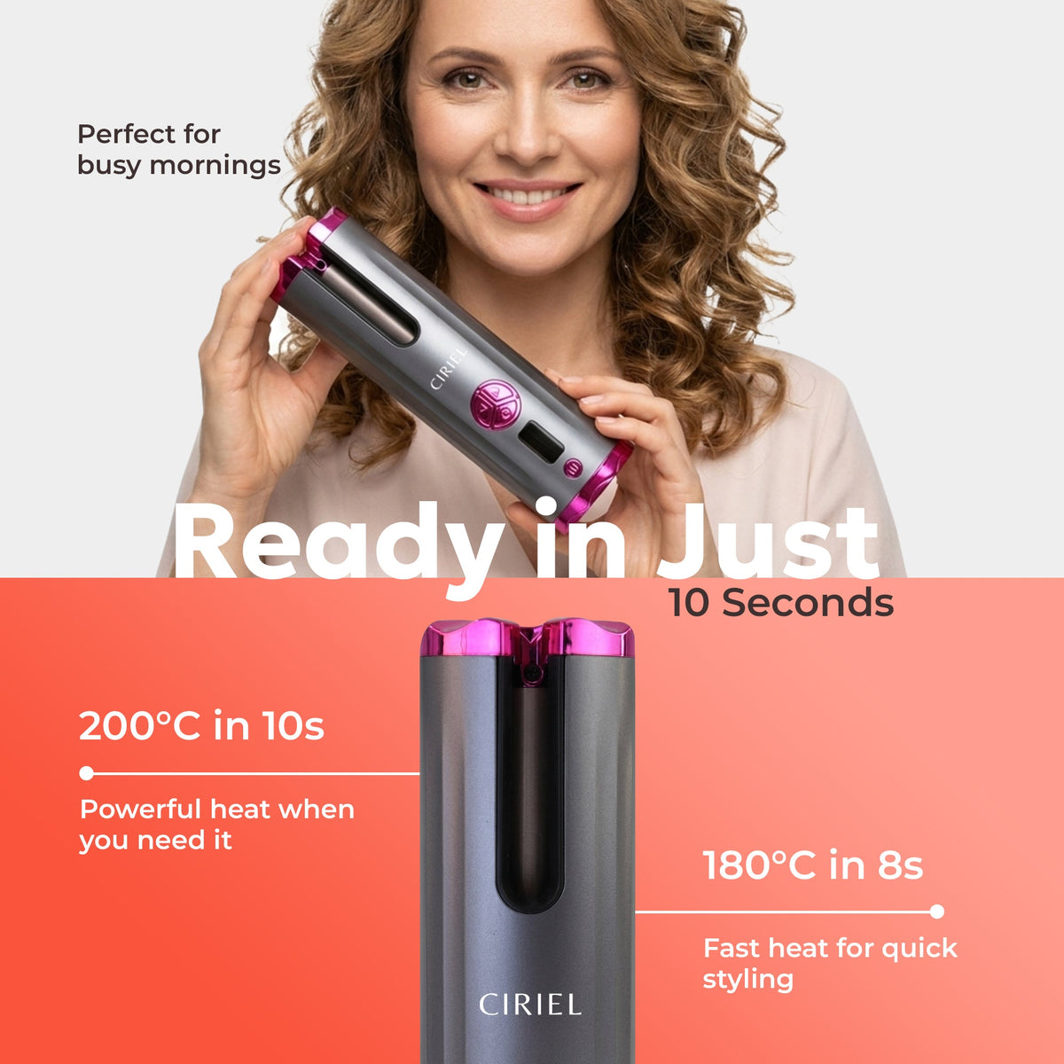 Ciriel FineCurl™ Pro | Draadloze Krultang