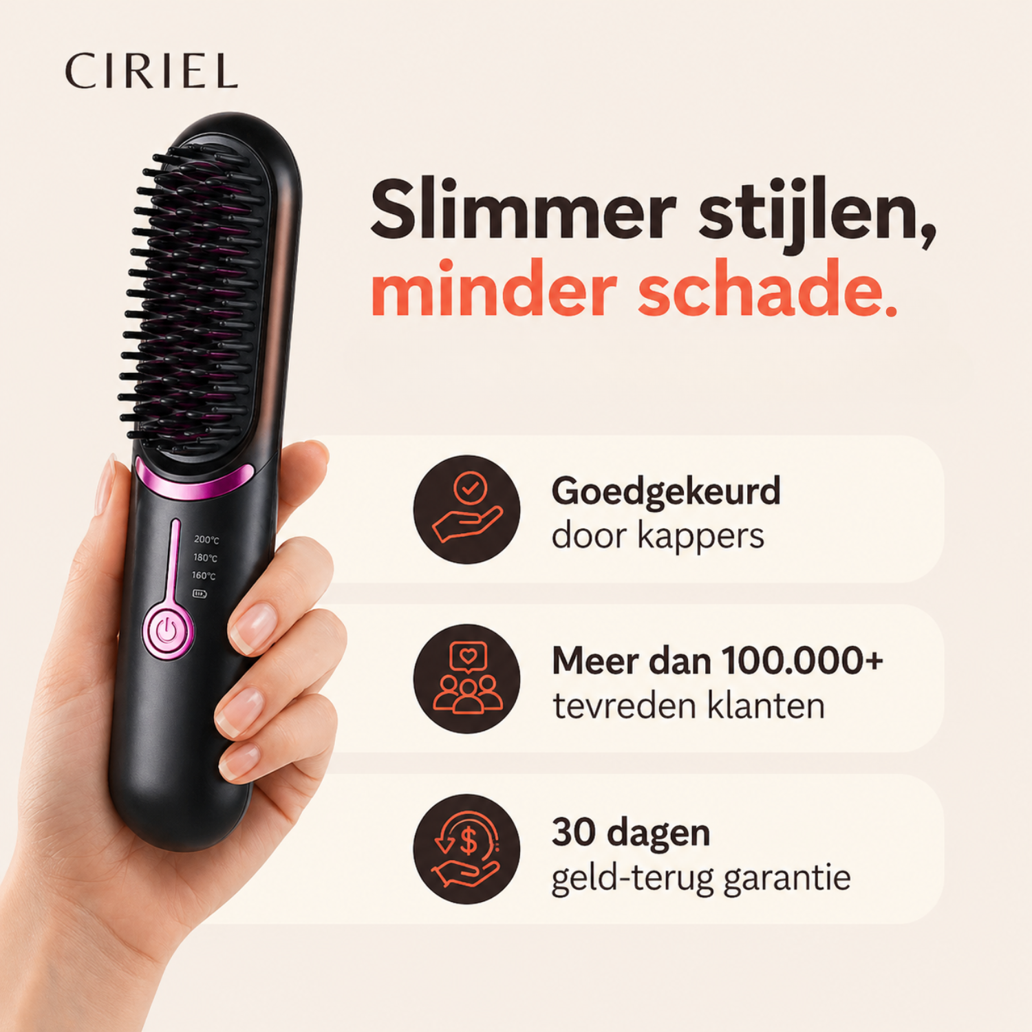 Ciriel - AirBrush™ Pro | Draadloze Stijlborstel
