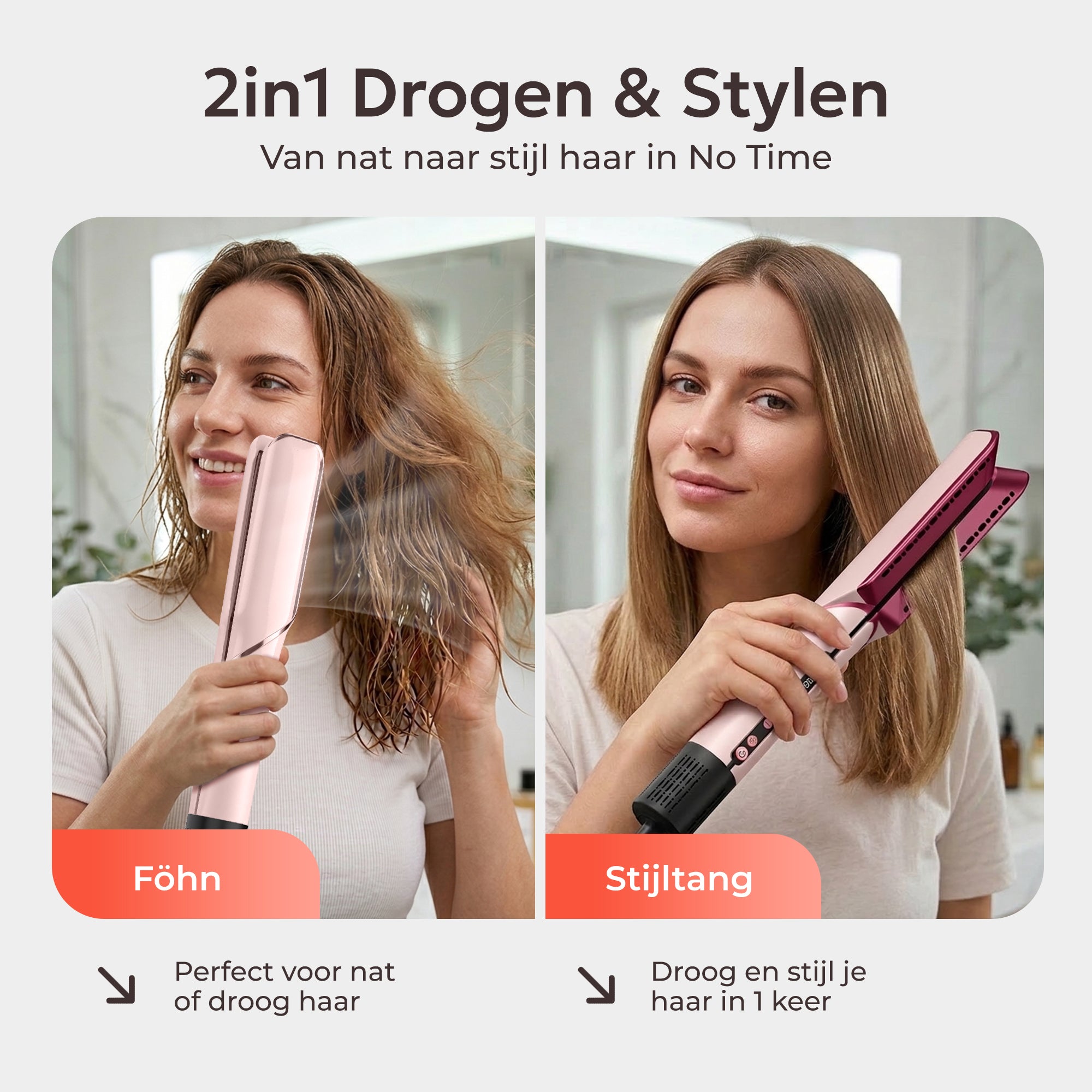 Ciriel DryStrait – 2-in-1 Stijltang & Föhn – Wet-to-Dry