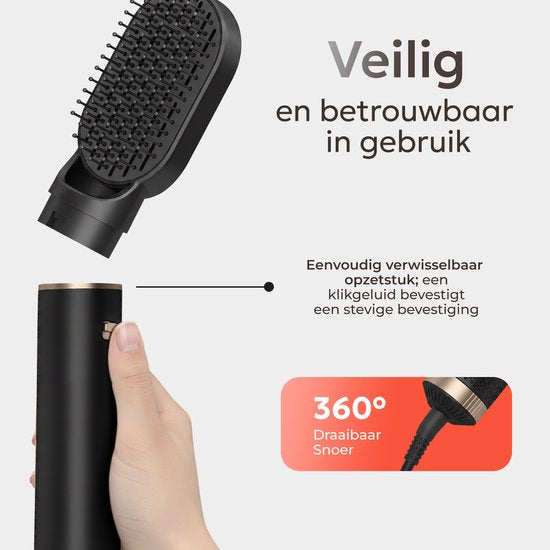 Ciriel StyleWrap 5™ — Noir | 5-in-1 Föhnborstel