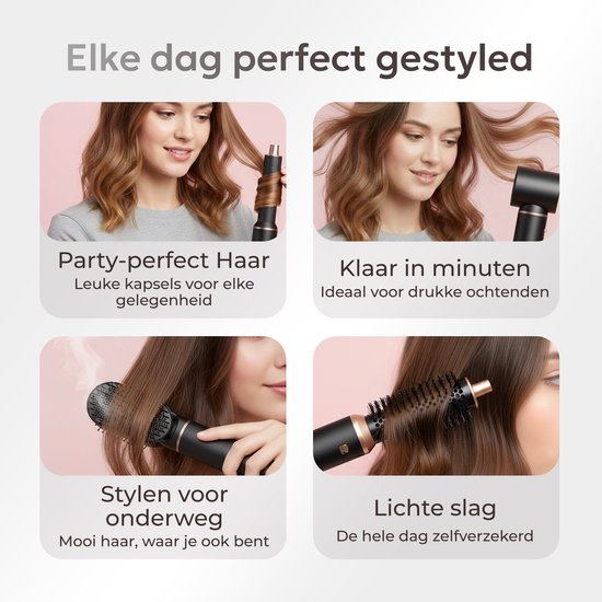 Ciriel StyleWrap 5™ — Noir | 5-in-1 Föhnborstel
