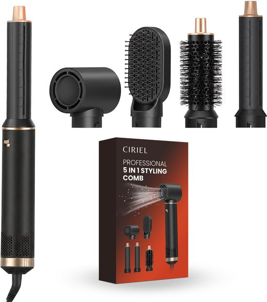 Ciriel StyleWrap 5™ — Noir | 5-in-1 Föhnborstel